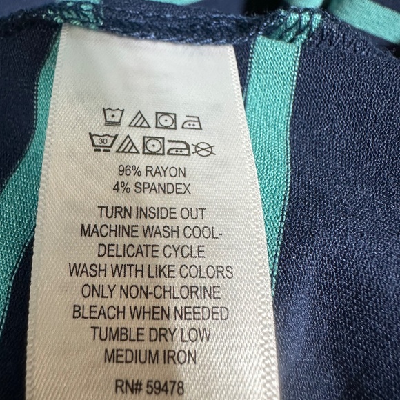 Kenar 3X Blue Striped Midi Dress - Picture 4 of 7